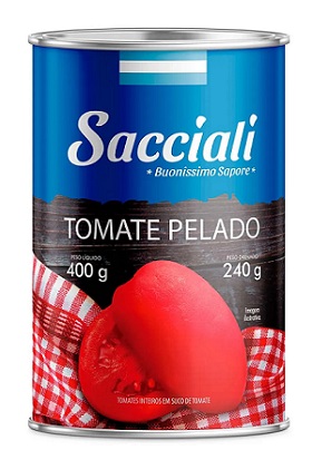 TOMATE PELADO LT  240G INTEIRO SACCIALI  