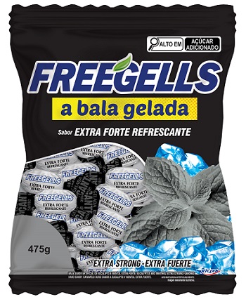 BALA GELADA FREEGELLS 475G EXTA FORTE