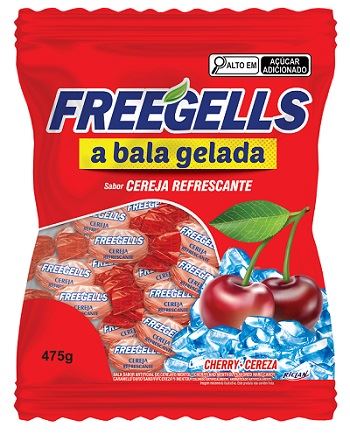 BALA GELADA FREEGELLS 475G CEREJA