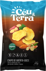 CHIPS CEU TERRA 45G B DOCE AÇAFRÃO/ PIMENTA / GENGIBRE