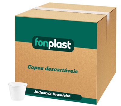 COPO DESCARTAVEL PS FONPLAST BRANCO 100X050ML