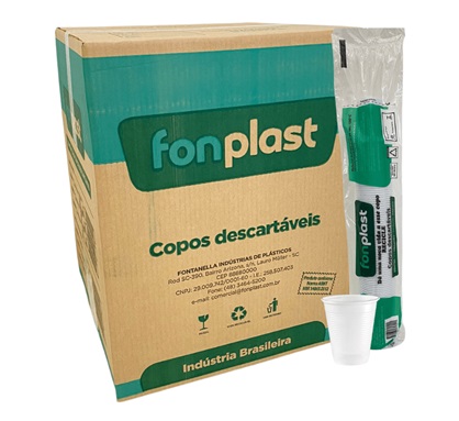 COPO DESCARTAVEL PS FONPLAST BRANCO 100X080ML COPO DESCARTAVEL PS FONPLAST BRANCO 100X080ML
