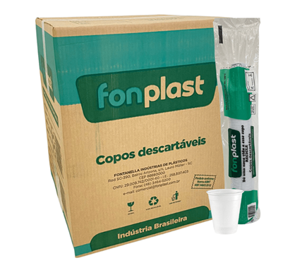 COPO DESC PS FONPLAST BRANCO 100X200ML