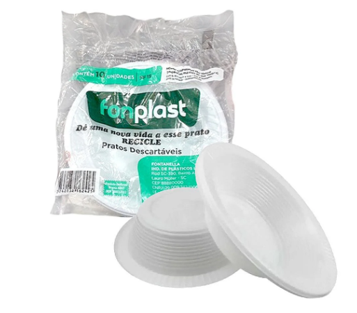 PRATO PLASTICO CUMBUCA 12CM FONPLAST 10UN