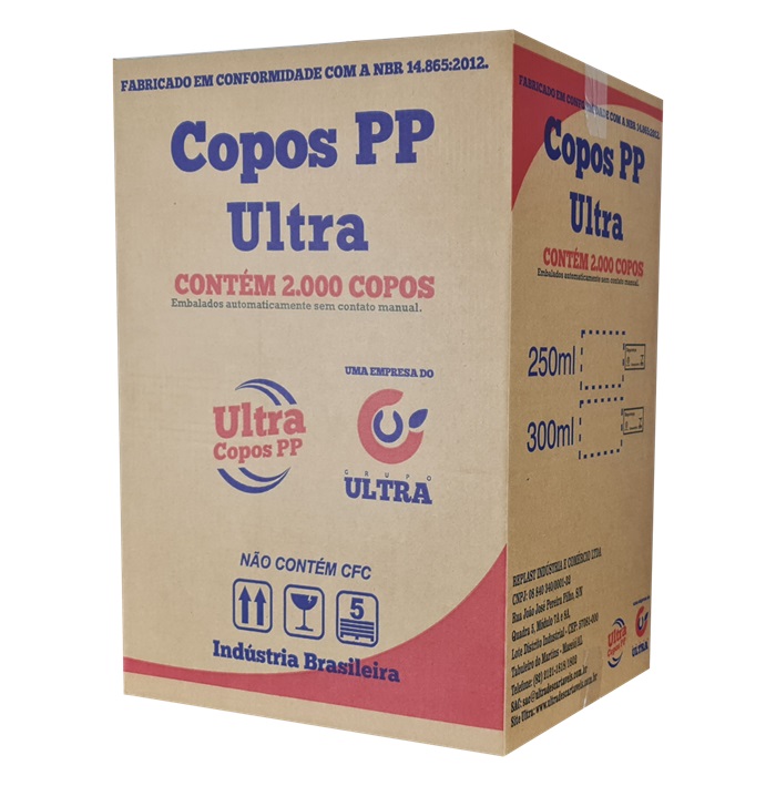 COPO DESCARTAVEL PP ULTRA BRANCO 100X300ML