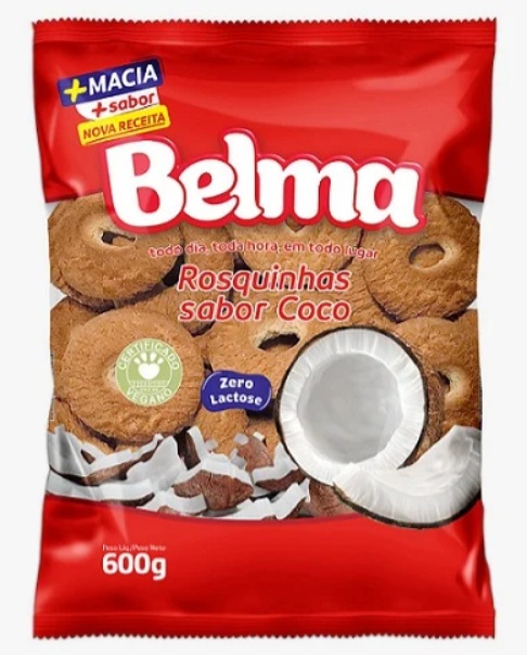 BISCOITO ROSQUINHA BELMA 500G COCO