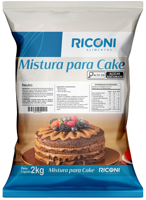 MISTURA PARA CAKE 2KG RICONI NEUTRO