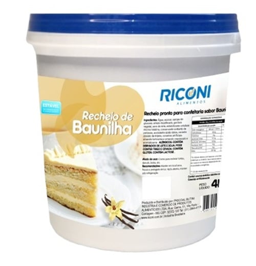 RECHEIO RICONI 4KG BAUNILHA