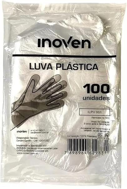 LUVAS DESCARTAVEIS INOVEN C/ 100UN