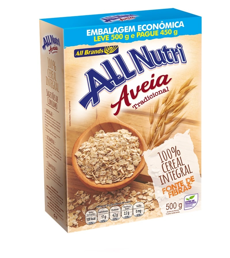 AVEIA ALLNUTRI LV 500G PG 450G FLOCOS TRADICIONAL