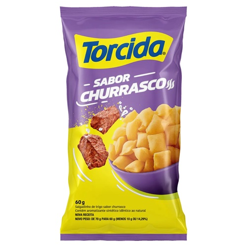 SALGADINHO TORCIDA 60G CHURRASCO