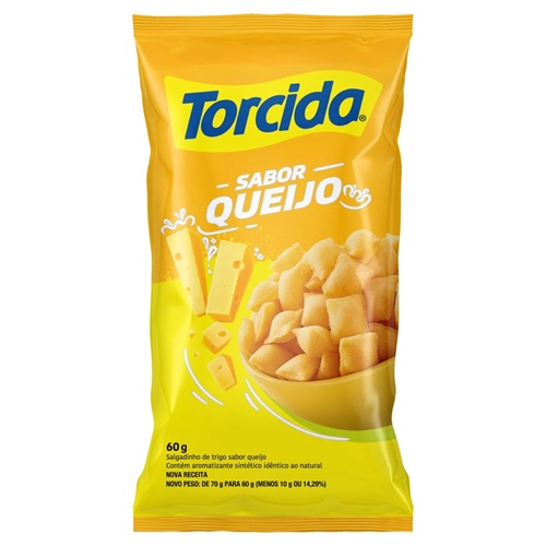 SALGADINHO TORCIDA 60G QUEIJO