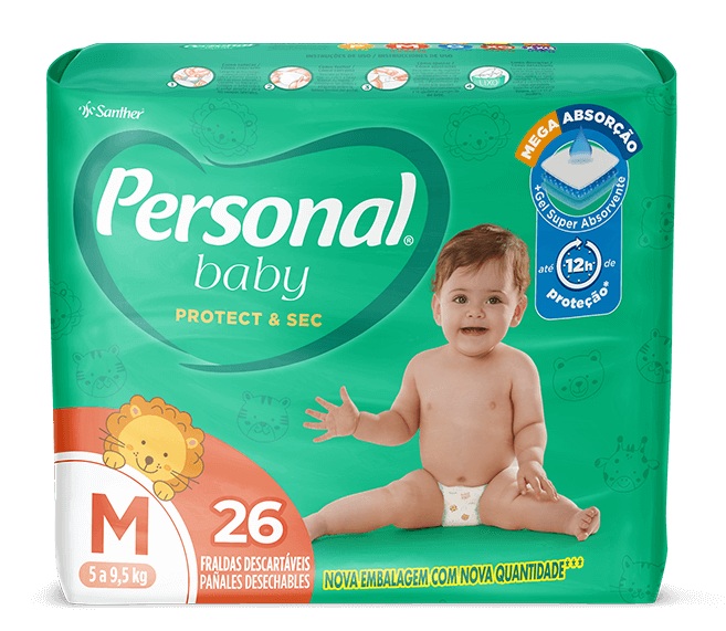FRALDA PERSONAL JUMBO PROTECT & SEC M 26UN FRALDA PERSONAL JUMBO PROTECT & SEC M 26UN