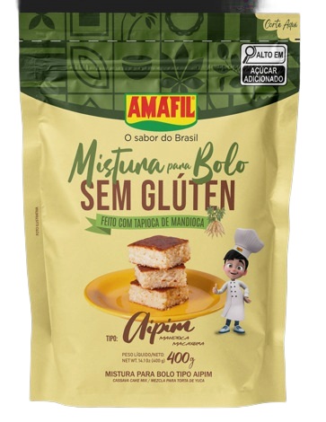 MISTURA BOLO SEM GLUTEN AMAFIL 400G AIPIM