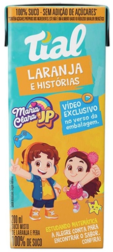 SUCO TP  200ML TIAL 100% LARANJA+PERA