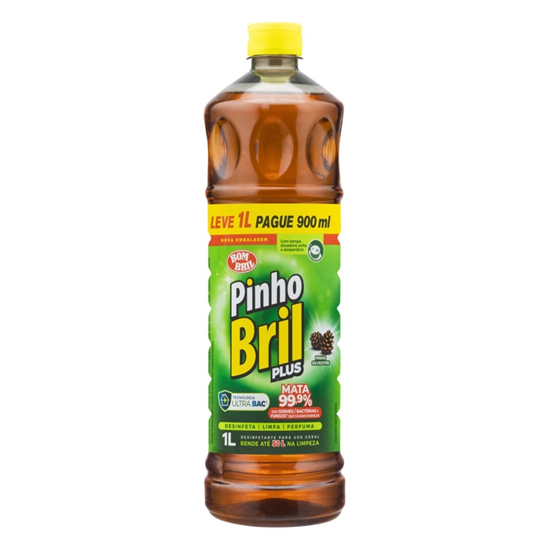 DESINFETANTE PINHO BRIL  1L PINHO SILV L1L P900ML