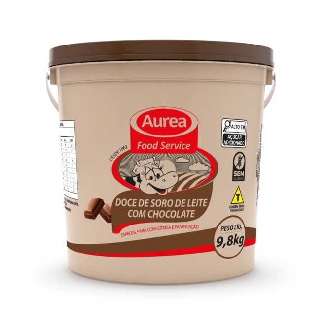 DOCE LEITE SORO AUREA BD 9,8KG C/ CHOC