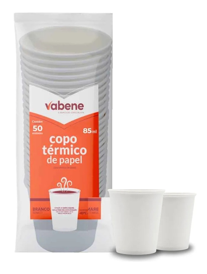 COPO DESC PAPEL VABENE 50X85ML BRANCO