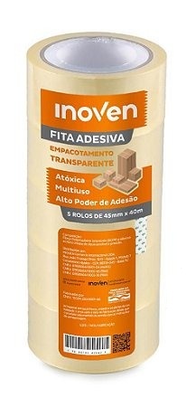 FITA ADESIVA EMPACOT INOVEN 45X40M TRANSPARENTE FITA ADESIVA EMPACOT INOVEN 45X40M TRANSPARENTE