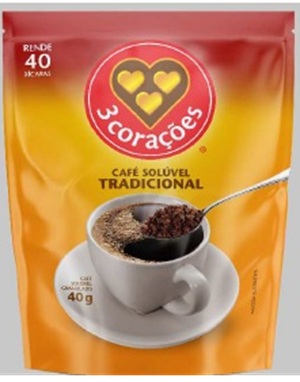 CAFE SOLUVEL SACHE 40G 3 CORACOES TRAD