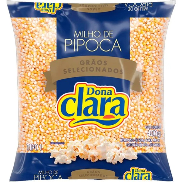 MILHO PIPOCA PCT 400G DONA CLARA