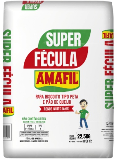 FÉCULA DE MANDIOCA SUPER FECULA 25KG AMAFIL