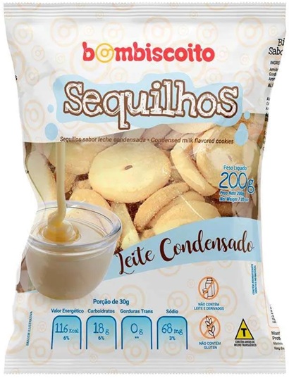 BOMBISCOITO SEQUILHOS 200G LEITE COND