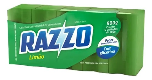 SABAO EM BARRA RAZZO 900G NEUTRO 5X180G