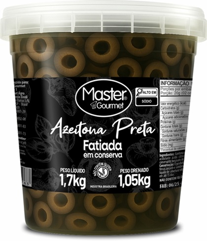 AZEITONA PRETA MASTER FATIADA 1,05KG