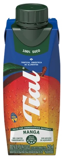 SUCO TP  250ML TIAL 100% MANGA+PERA