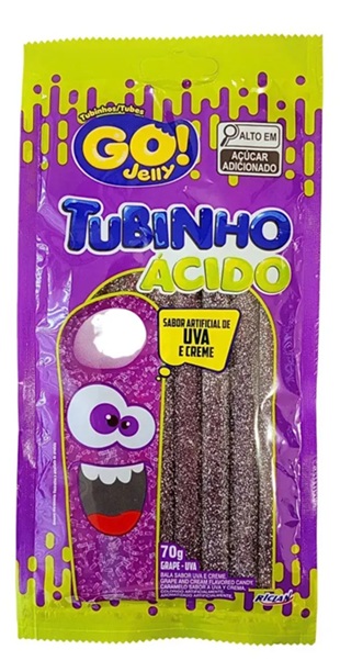 BALA GELAT GO JELLY 70G TUBINHO UVA ACID