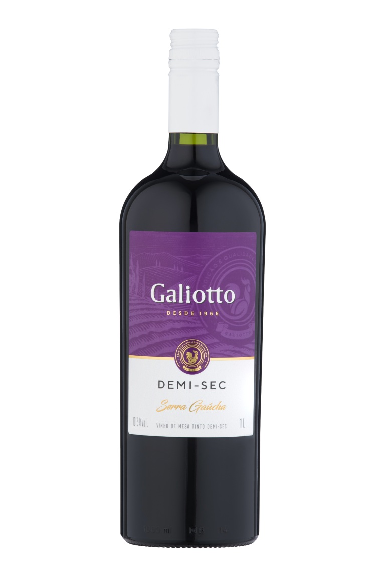 VINHO GALIOTTO 1L TINTO DEMI-SECO