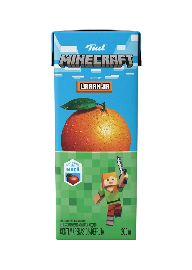 REFRESCO TIAL 200ML MINECRAFT LARANJA