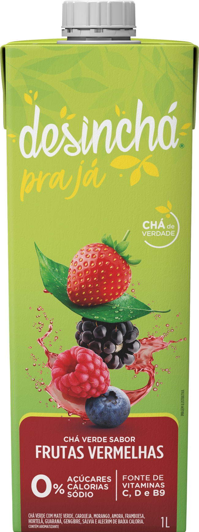 CHA VERDE DESINCHA 01LT FRUTAS VERMELHAS