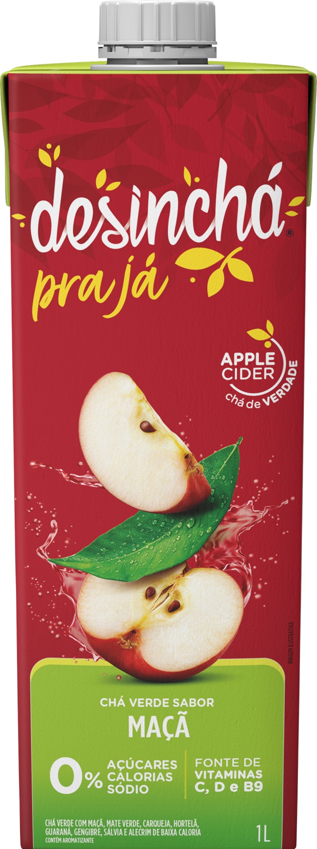 CHA VERDE DESINCHA 01LT MAÇA CHA VERDE DESINCHA 01LT MAÇA