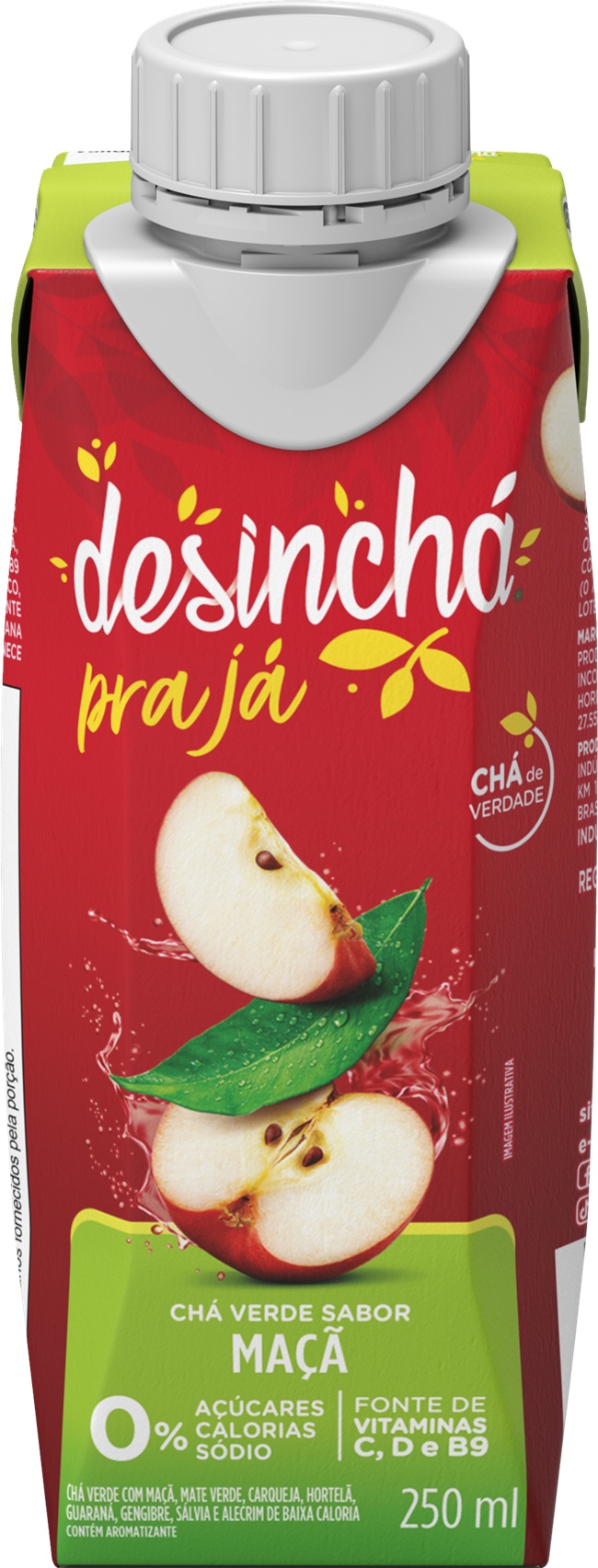 CHA VERDE DESINCHA 250ML MAÇA CHA VERDE DESINCHA 250ML MAÇA