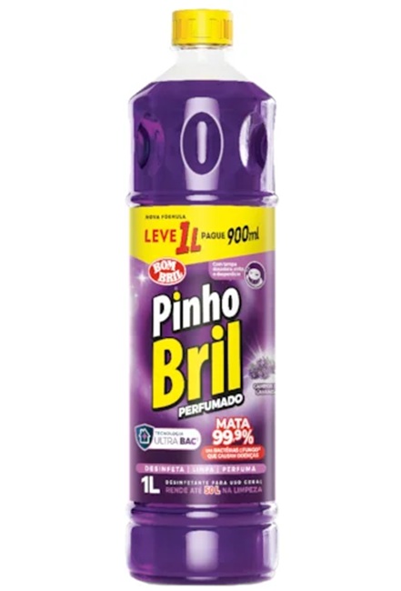 DESINFETANTE PINHO BRIL  1L LAVANDA LV1L P900ML