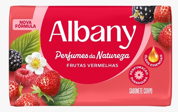 SABONETE ALBANY 80G PERFUME VERMELHO