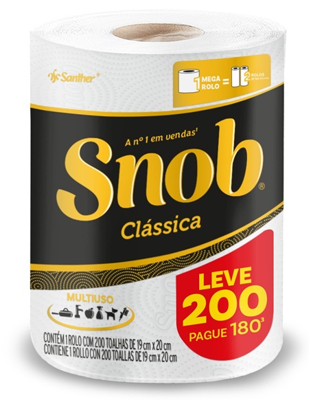 TOALHA PAPEL RL L200P180FLS  SNOB BR