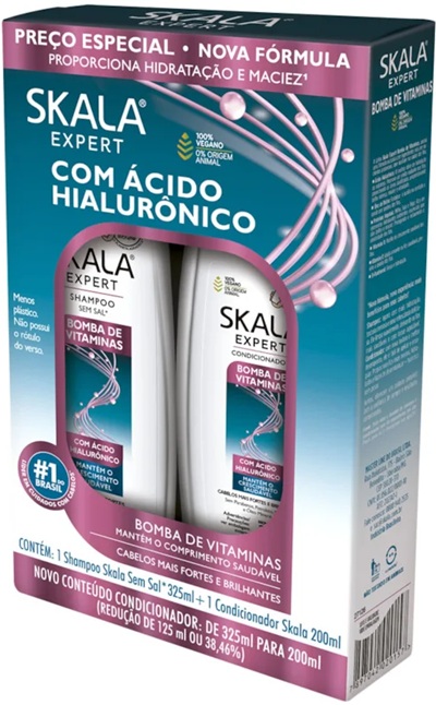 KIT SKALA 325/200ML C/ ACIDO HIALURONICO