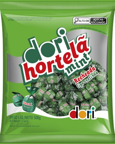 BALA HORTELA RECHEADA DORI 500G