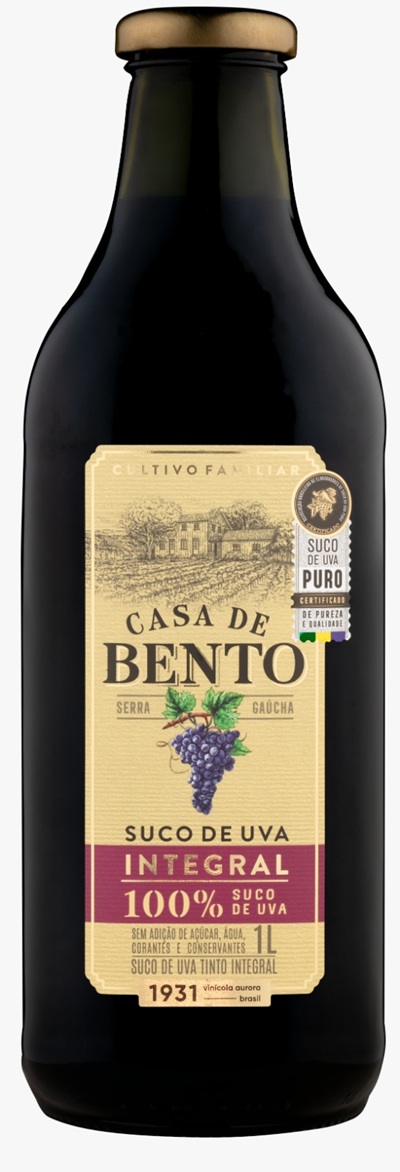 SUCO UVA INT CASA DE BENTO VIDRO 1L
