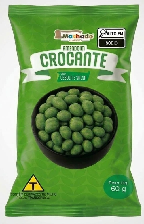 AMENDOIM 60G MACHADO CEBOLA E SALSA