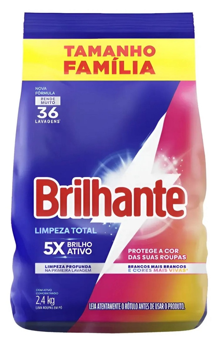 DET. PÓ BRILHANTE LIMPEZA TOTAL SC 2,4KG