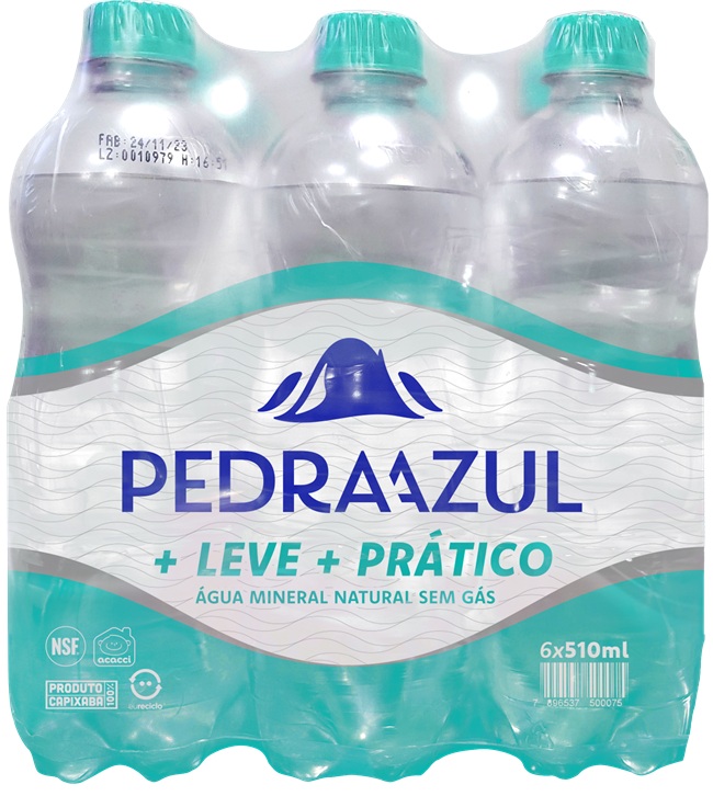 AGUA MIN PEDRA AZUL NAT  510ML PACK C/ 6