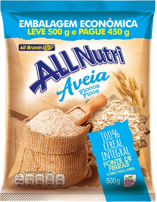 AVEIA ALLNUTRI 500G FLOCOS FINOS SACHE