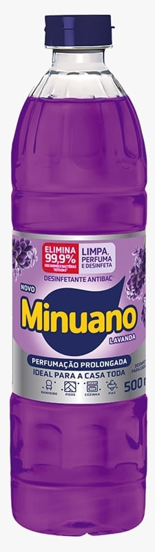 DESINFETANTE MINUANO 500ML TRANSLUCIDO LAVANDA