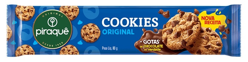 COOKIE PIRAQUE 80G BAUNILHA