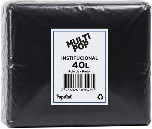 SACO LIXO MULTIPOP PT 40L 100UN