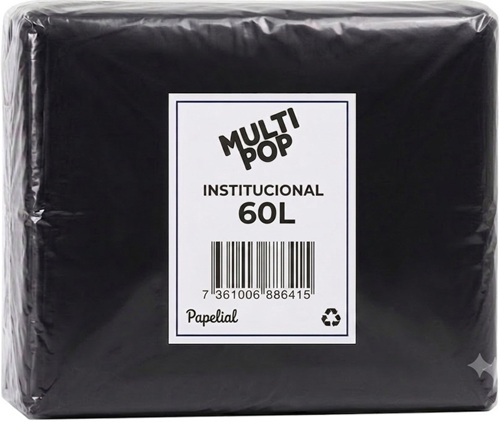 SACO LIXO MULTIPOP PT 60L 100UN